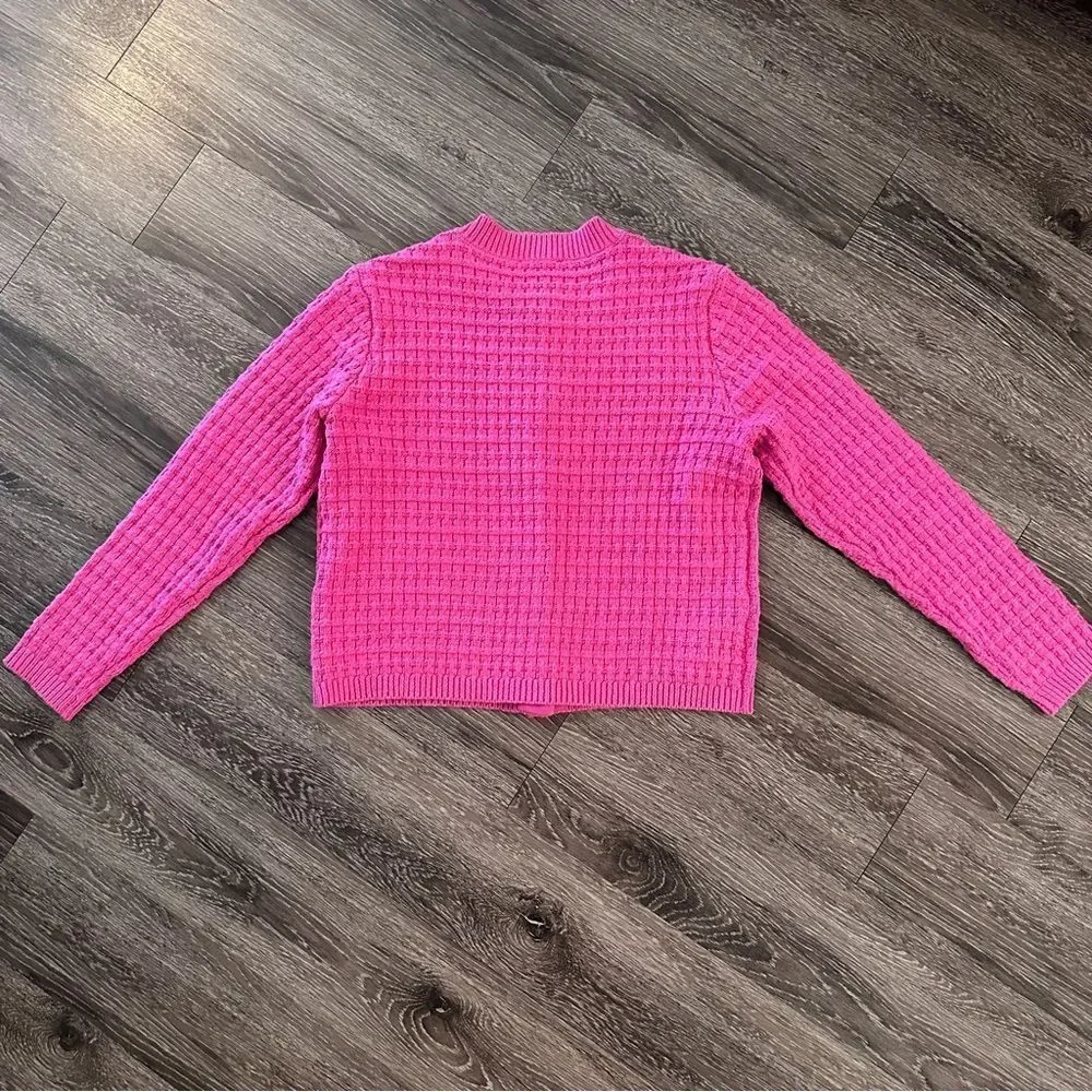 Ann Taylor Geo Stitch Sweater Jacket New - Picture 7 of 7